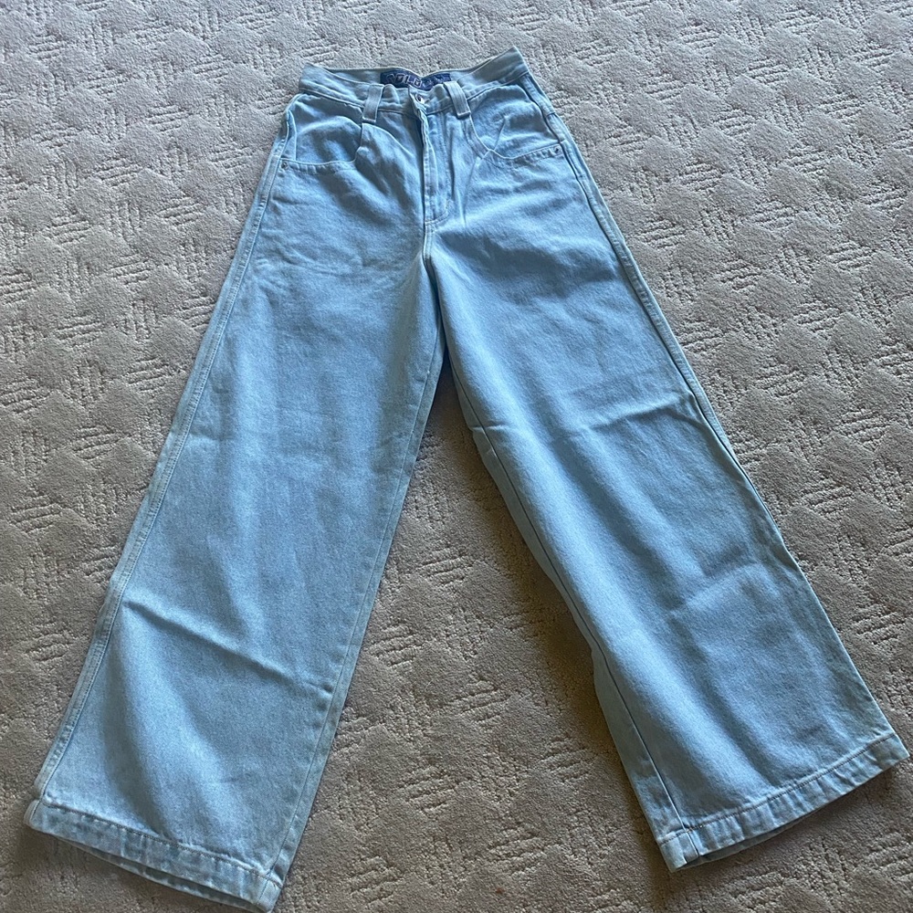 90s Vintage Solo Blue Wide Leg Jeans